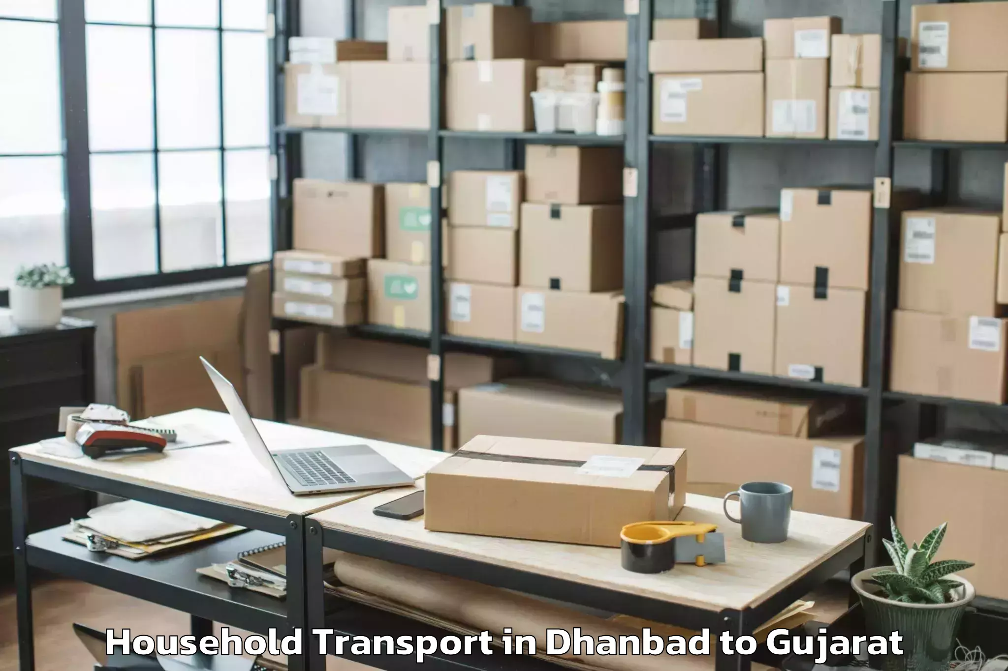 Affordable Dhanbad to Vadgam Household Transport